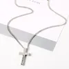 Pendanthalsband Vintage Cross Chain Punk Hip Silver Color Metal Multi-Layer Rock Long For Women Party Jewelrypendant