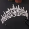 Headpieces Luxury princess Rhinestone Wedding Crown Silver Pageant Tiara Crowns Chic Bride Headbands Wedding Hair Accessories