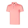 夏の男性S衣類ゴルフスポーツシャツ汗吸収通気性の速い乾燥ポロホワイト半袖T 220712