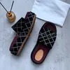 Slipper Luxury Designer Sandal Lady Slides Platform Wedge Rainbows Summer Slippers for Women Men Brands Dearfoam Rubber Beach Black