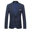 Herrdräkter blazers mode mans casual boutique ulldräkt / manlig affärsplikt smal fit festklänning blazer jacka kappor