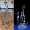 Pure Hookah Bubbler Recycler grube platformy Olej Dabber Glass Water Bongs 14 mm męski staw shisha rurki palenia Bong Recycler