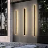 Wall Lamp Outdoor Waterproof LED Long Strip Lp65 Lighting Porch Garden Decoration Indoor Simple Line LampWall