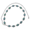 Riemen dames turquoise concho taille cadeau casual accessoires feest decoratie verstelbare lengte jas klederketting riem elegant roestvrij