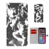 Plånbokstelefonfodral för iPhone 13 12 11 Pro Max XR XS X 7 8 Plus - Cloud Fog Series Pu Leather Dual Card Slots Flip Kickstand Cover Case