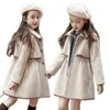2021 Inverno adolescente meninas de jaquetas longas para crianças pequenas roupas de roupas para crianças casuais Casual Warm Wood Trenchcoat Roupfits 13 14 J220718