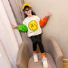 Trainingsanzug Set für Mädchen Kinder Kleidung Frühling Herbst Koreanische Casual Mode Kawaii Cartoon Print Langarm Pullover 2-stück Sets 220507