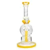 12 inches with showerhead perc and inline perc hookah glass bong dab rig smoke water pipe oil rigs recyler tobacco smoking pipes