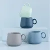 Drinkware Creative Rainbow Ceramic Coffee Mug Pastel Color Cute Tea Tumbler Cup Tazas De Cafe Cups And Mugs Novelty Latte Tumbler