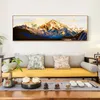 Abstract Golden Mountains Oil Painting on Canvas Posters and Prints Wall Art Pictures for Living Room Cuadros Decor No Frame