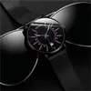 Montres-bracelets hommes montres de luxe mode hommes montre d'affaires Ultra mince en acier inoxydable maille ceinture Quartz poignet Reloj Hombre