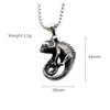 Chaînes De Mode Caméléon Pendentif Collier Hommes Femmes En Acier Inoxydable Lézard Animal Long Cool Punk Hip JewelryChains