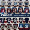 8 Кейл Макар Натан Маккиннон Colorado Avalanche Hockey Jersey Custom Микко Рантанен Габриэль Ландеског Арттури Лехконен Валерий Ничушкин Александр Георгиев