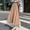 Surmiitroファッション秋冬ニットジャカードMIDIロングスカート女性韓国風ミッドリングハイウエスト女性220401