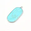 Pendant Necklaces Fashion Healing Stone Rose Pink Turquoises Quartz Wholesale Charms For Earrings Necklace Craft Jewelry Making 23x48mmPenda