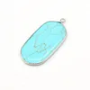 Pendentif Colliers Mode Guérison Pierre Rose Rose Turquoises Quartz En Gros Charmes Pour Boucles D'oreilles Collier Artisanat Fabrication De Bijoux 23x48mmPenda