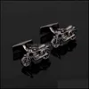 カフリンクとタイクリップセットCufflinks Craspsタックジュエリー3Dオートバイのための宝石3Dのオートバイ