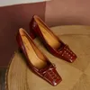 Sandalen Bowknot Square Head Mary Jane schoenen vrouwelijke vroege lente hoge hakken retro vaste kleur comfortabele dikke hiel2022sandals