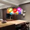 Modern Mouth Blown Glass Pendant Lamp Colorful Bubble Suspension Light Hotel Shop Kids Nursery Multi Colors Hanging Lighting