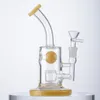 In Stcok Unique Hookahs Little Hollow Water Blocking Ball Glass Bongs Dab Oil Rigs 14mm Female Joint Jet Perc Handcraft Smoking Acessories Bowl DGC1316