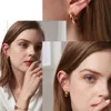 Hoop & Huggie Medium Chunky Tube Hoops Earrings Gold Filled Stainless Steel Stud Charm Bohe Girls Pierced WholesaleHoop Odet22