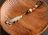 Keychains Pure Brass Arowana Car Keychain Pendant Simple Chinese Hand-woven Every YearKeychains