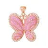 Pendant Necklaces Sweet Pink Blue Colorful Natural Shell Cute Butterfly Charms Golden Plated For Jewelry Making DIY Earring Necklace Accesso