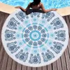 Telo mare Mandala Coperta da spiaggia rotonda Tovaglia stampata in poliestere Tovagliolo da picnic estivo Tovagliolo personalizzato