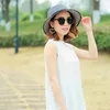 Wide Brim Hats Lady Summer Pattern Korean Ma'am Sunscreen Sandy Sun Beach Panama Hat Women Eaves Stripe Sunshade Ladies Straw HatWide We