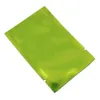 7x10cm 500pcs green flat aluminum foil bags glossy open up packing bag mylar plastic package pouches small mini power storage bags8981756