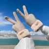Fem fingrar handskar vinter varm kashmir ms mer utomhuscykelvind och bekväm mjuk sammet pekskärm