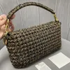 Luxury Classic Vintage Woven Shoulder Bag Designer Handbag Jacquard Canvas Flip Buckle Ladies Fashion Messenger Bag Equipped with Detachable handle and strap