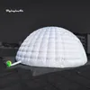 Reklam şişirilebilir igloo led kubbe çadır 10m beyaz aydınlatma havası, parti ve düğün etkinliği için 2 kapı ile dairesel çadır havaya uçurur