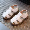 MHYONS Summer Baby Boy Shoes Kids Beach Sandals for Boys Soft Leather Bottom NonSlip Closed Toe Safty Shoes Children Shoes 220527