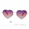 Gafas de sol chicas chicas niños gradiente amor gafas de corazón de San Valentín