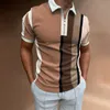 Men Polo Shirts Summer High Quality Casual Brand Short Sleeve Solid Mens Shirts TurnDown Collar Zippers TEES Tops 220615