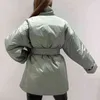 CPカジュアル収集ウエストパーカーの女性ファッションシンプルなコート女性エレガントな春のスタンドカラーコットンジャケット女性女性l220730