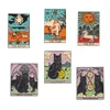 Tarot-Brosche im dunklen Stil, Zwillinge, schwarze Katze, heiße Sonne und Pferd, Metallabzeichen, alternative kreative Anstecknadel