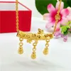 Pendant Necklaces Wholesale Pure Gold Color Heart Choker Necklace For Women Fashion 24k Filled Wedding 45cmPendant NecklacesPendant