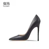 Zapatos clsicos de tacn alto para mujer calzado aguja 섹시한 펀타 en 컬러 네그로 메이트 oficina 220511