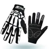 Men Women Skull Graffiti Cycling Gloves Non-slip Siliconen gel Mountain MTB Bike Gloves Volledige vingers fietsen sporthandschoenen CX220518
