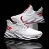 Running Shoes 2022 Summer New Men's Shoes Fashion Trend Breathable Flying Woven Running Blade Leisure Sports Men 220719