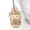 Oggetti decorativi Figurine Ramadan Decorazione Artigianato in legno Pendenti Personalizzati Eid Al-Fitr Lanterna Esagonale Luna Pentagramma appeso Orn fai da te