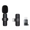 Microfones de transmissão de microfone de Lavalier sem fio Microfones de lapela definir gravação de vídeo curto carregamento de microfone portátil ao vivo
