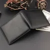 Plånböcker praktiska fickmynt bifold casual bärbar handväska klassisk pu läder enkla män plånbok korthållare present slemväggar