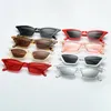 Okulary przeciwsłoneczne Vintage małe kobiety Cateye retro szklanki dla luksusowych jakości metalowych zawiasów feminosunglassussunglasses7626757