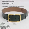 Kemerler Kadınlar Gerçek Deri Kemer Tasarımcısı Geniş Cummerbund Retro Square Metal Toka Bel Şık Elbise Partisi Beltsbeltsbelts