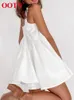 OOTN été Mini robe de poupée douce A-ligne blanc débardeur col carré gâteau robe femme lâche décontracté blanc vacances plage robe dames 220511