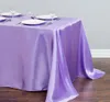 Decorações de casamento 1 peça, pano de mesa de cetim branco, capa retangular, sobreposição para decorações de festa de aniversário de casamento, toalha de mesa de natal