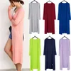 Koreanische Frauen Modale Lange Strickjacke Damen Einfarbig Schal Weibliche Baumwolle Pullover Strickjacken Langarm Frauen Casual Dünne Mäntel 220812